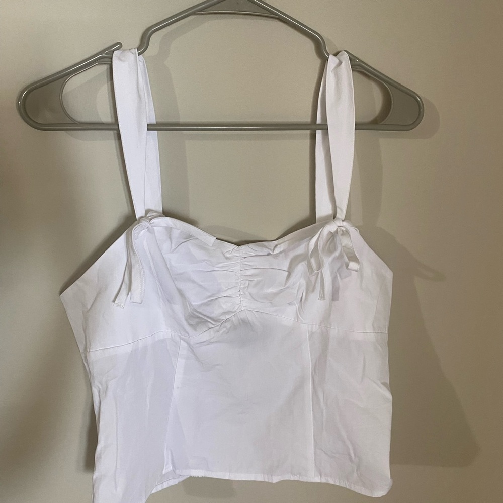 ASOS White Ruched Camisole